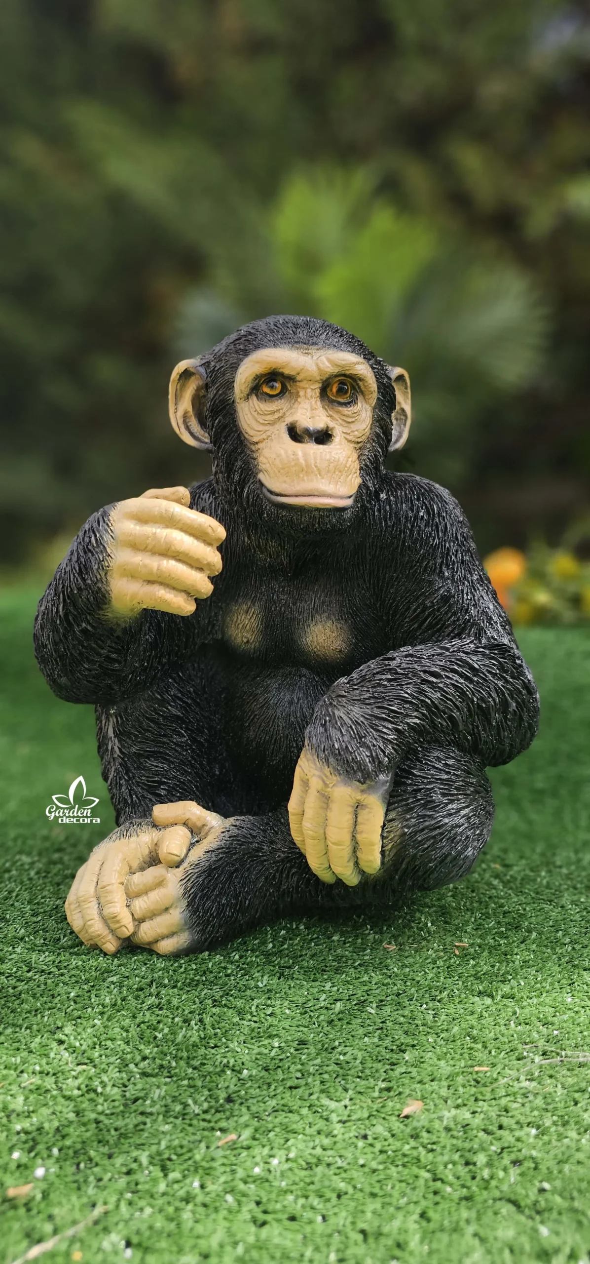 Chimpancé de piedra artificial