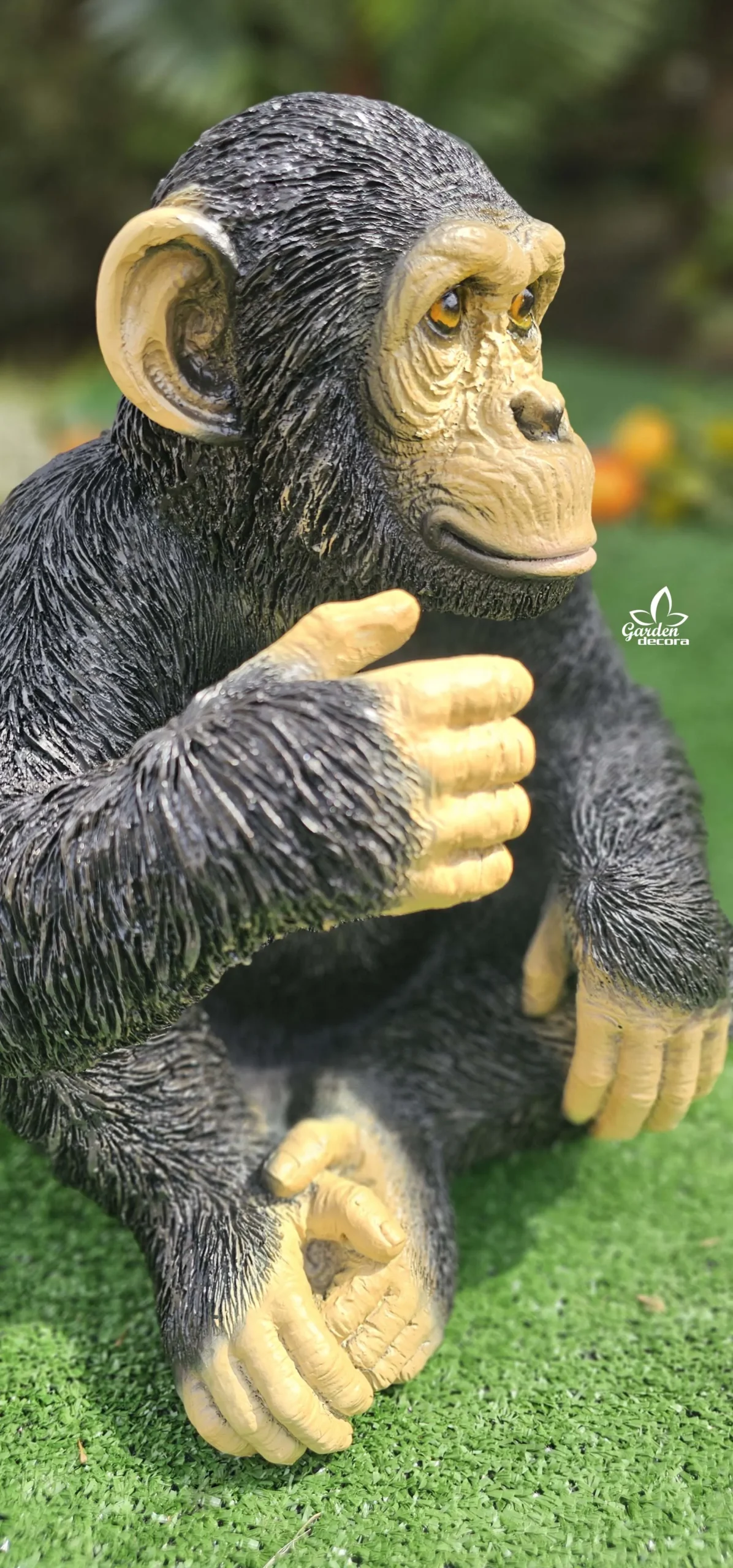 Chimpancé de piedra artificial - Imagen 3